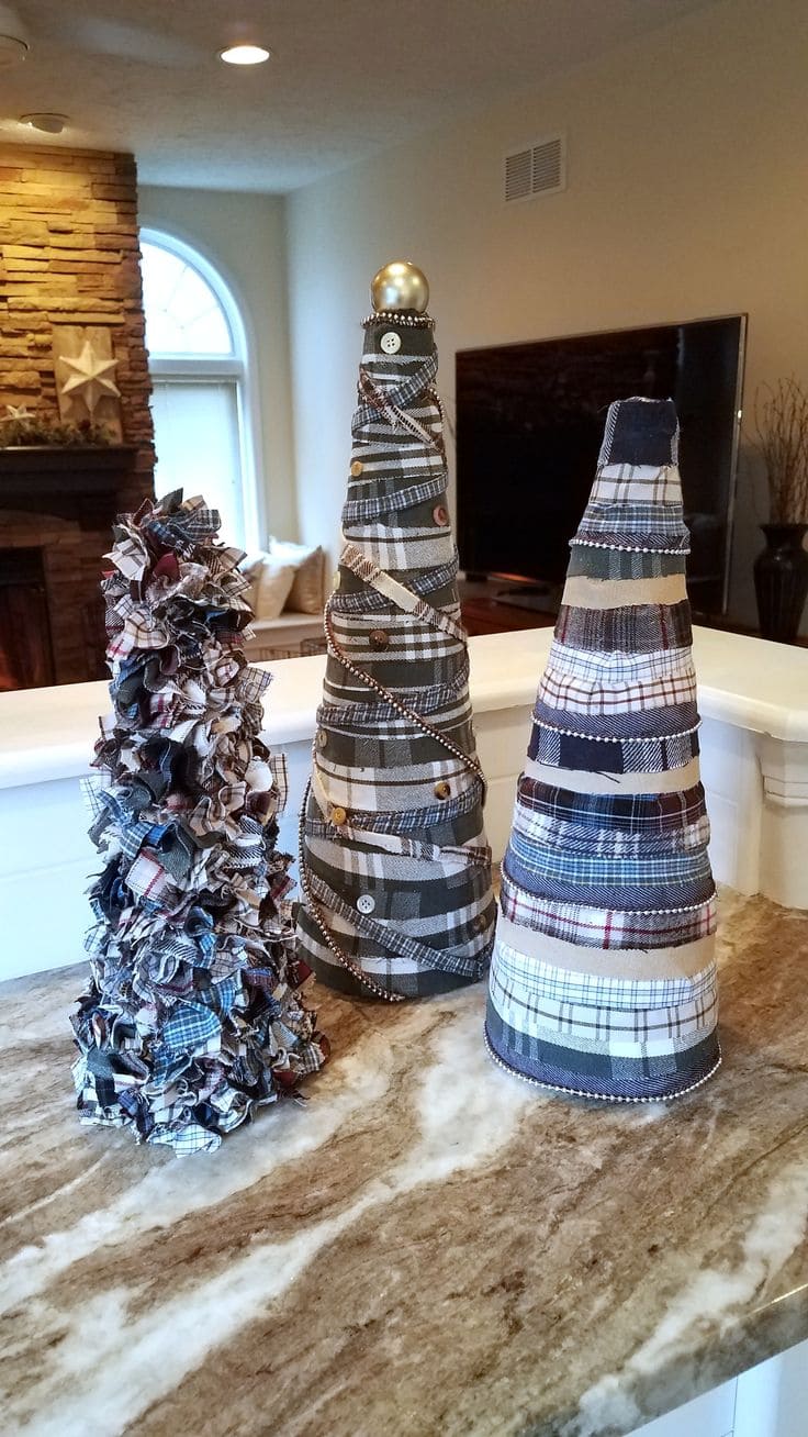 Rustic Shirt Scrap Memorial Trees
