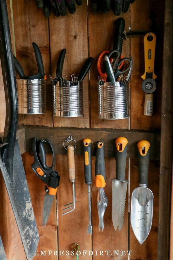 Rustic Tin Can Wall Organizer