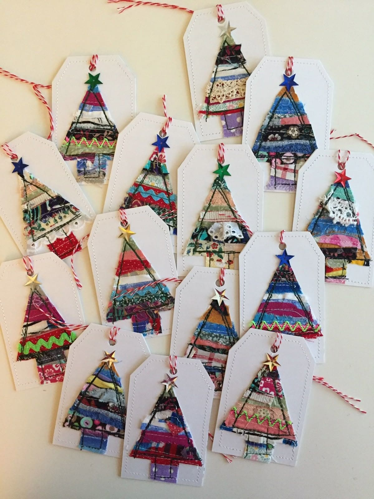 Scrappy Christmas Tree Gift Tags