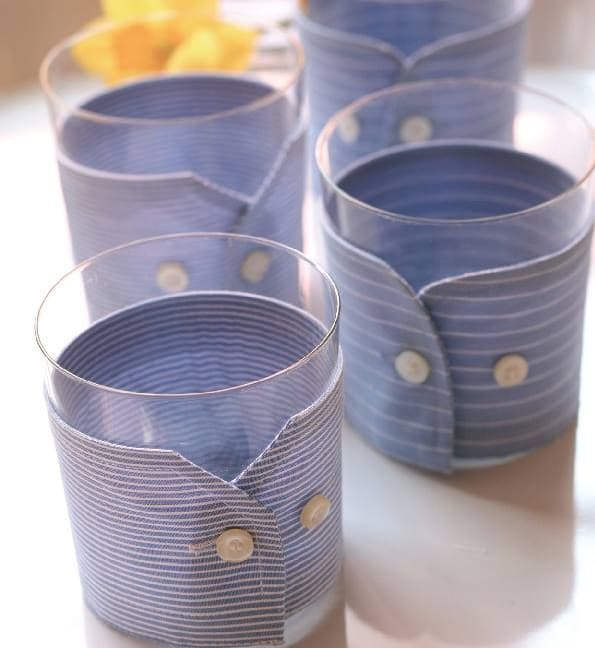 Shirt Cuff Glass Cozies