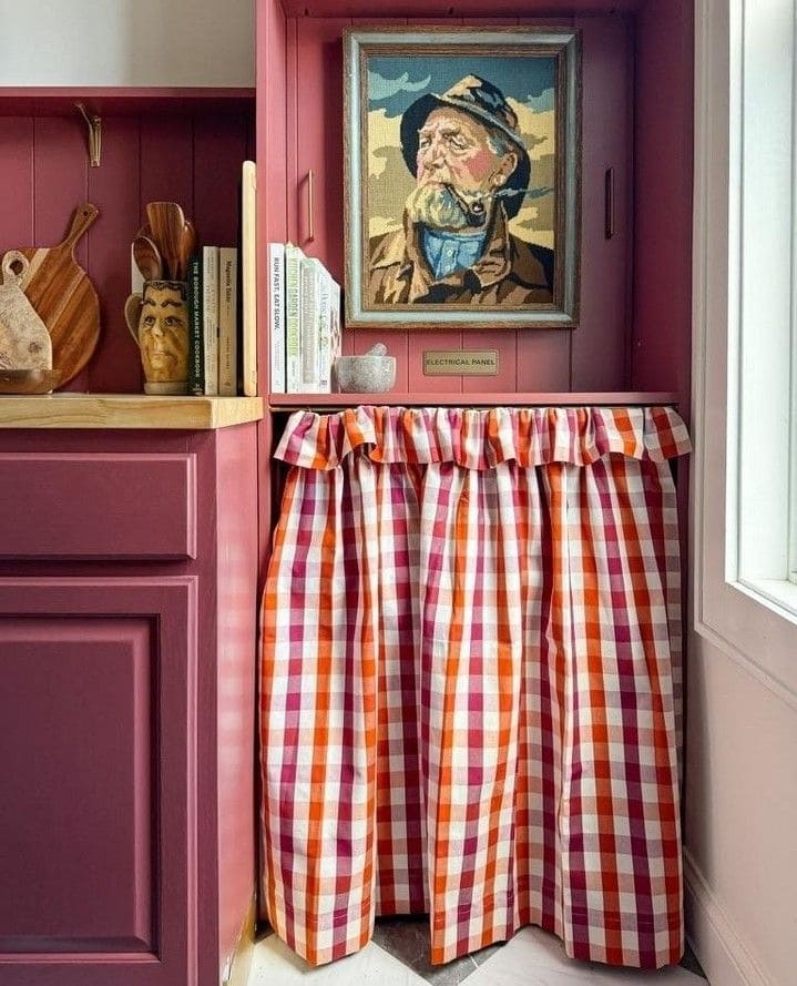Shirt-to-Curtain Cabinet Skirt