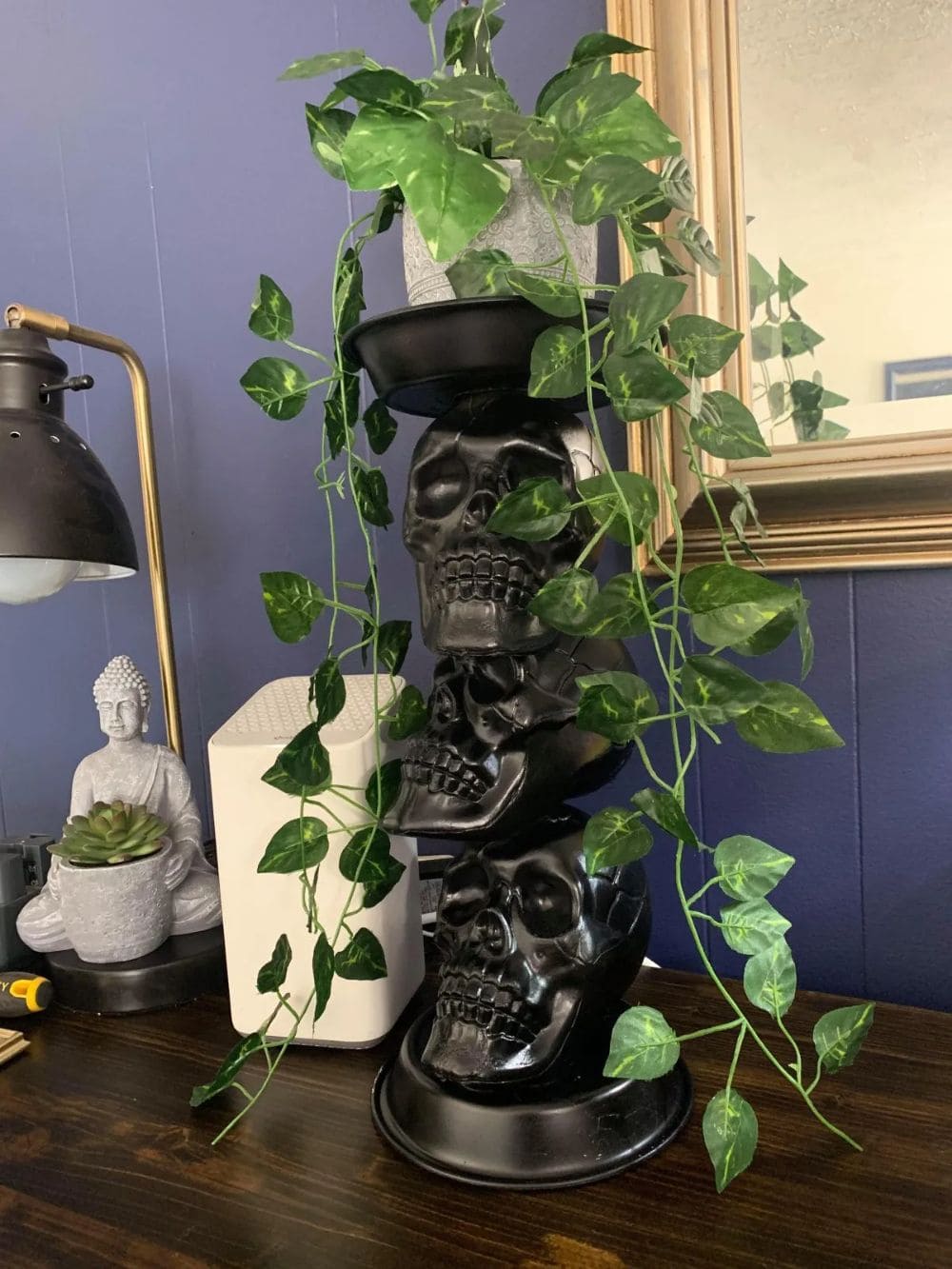 Skulls and Vines Halloween Tower