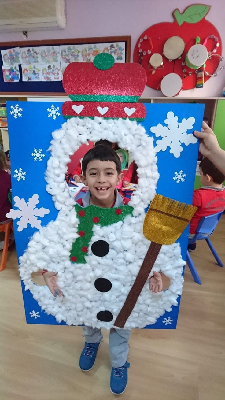 Snowman Cutout Frame for Kids