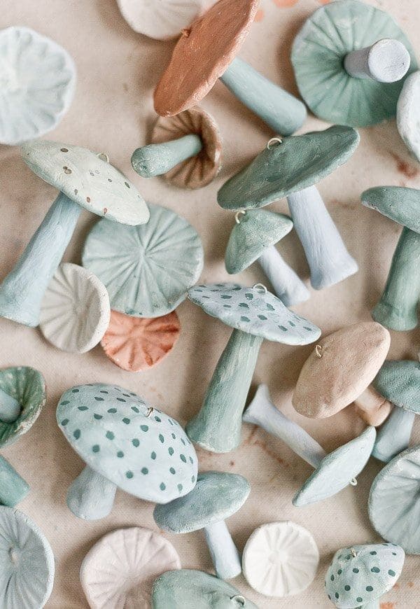 Soft Pastel Clay Mushrooms