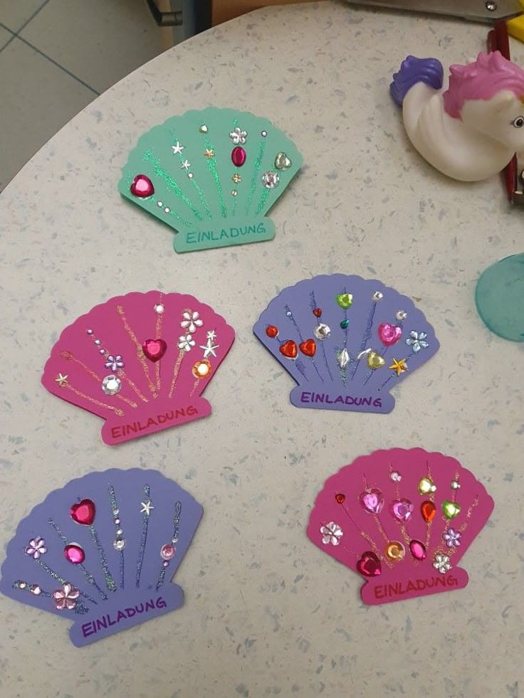 Sparkly Shell Card