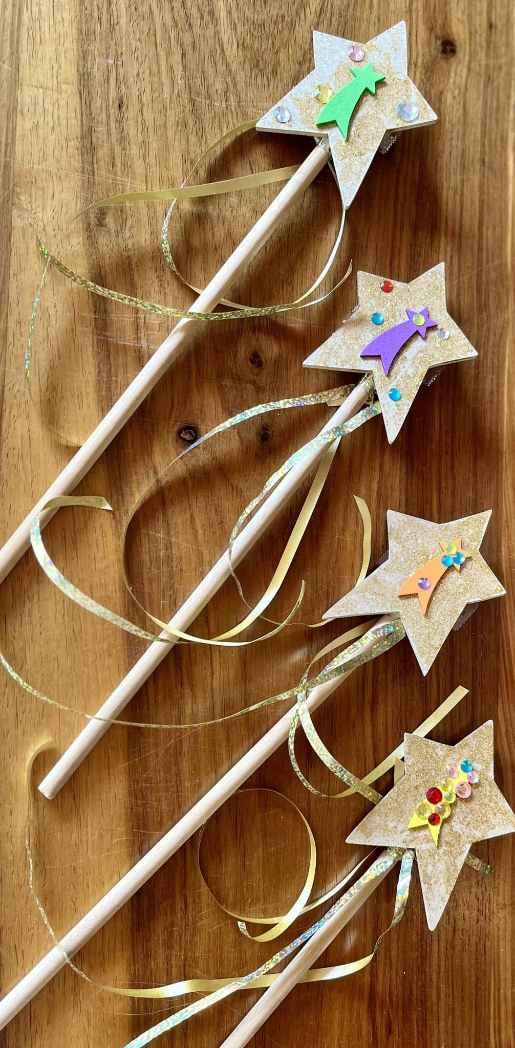 Sparkly Shooting Star Wands