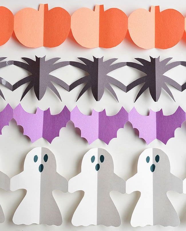 Spooky Paper Garland Cutouts
