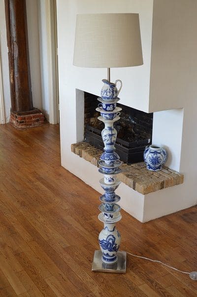 Stacked Porcelain Floor Lamp