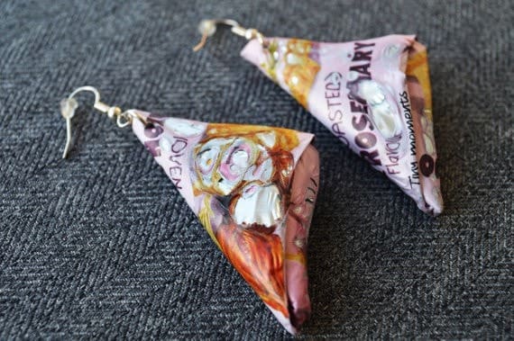 Statement Earrings from Snack Wrappers