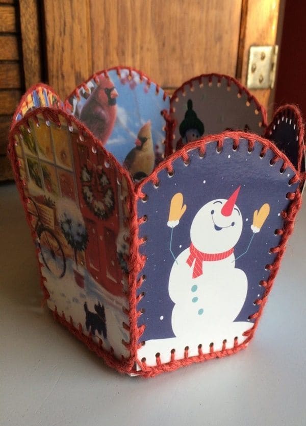 Stitched Card Panel Basket