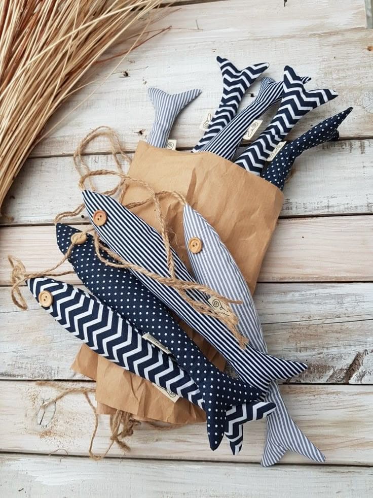 Stuffed Hanging Fish Decor from Old Shirts
