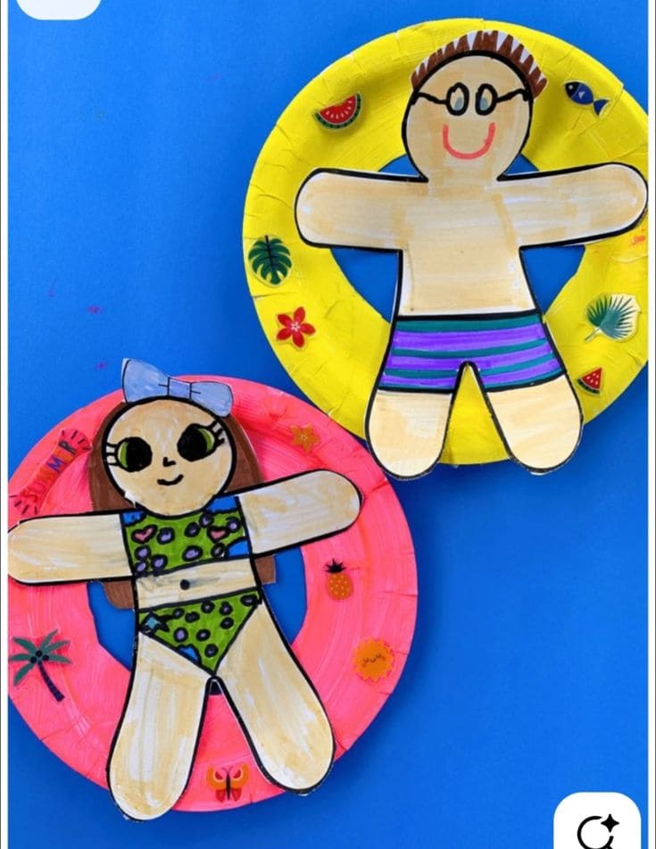 Summer Swimmer Plate Craft