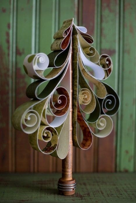Swirled Christmas Card Tree