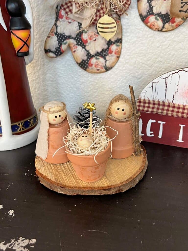 Terracotta Pot Nativity Scene