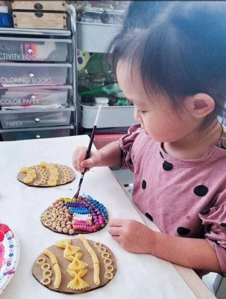 Textured Cereal and Pasta Art