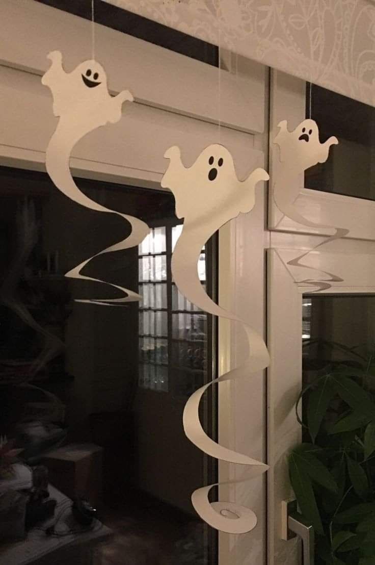 Twirling Paper Ghosts
