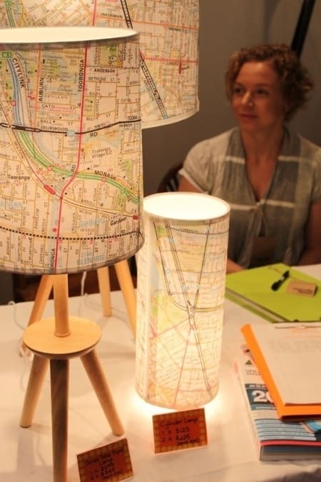 Upcycled Map Lampshades