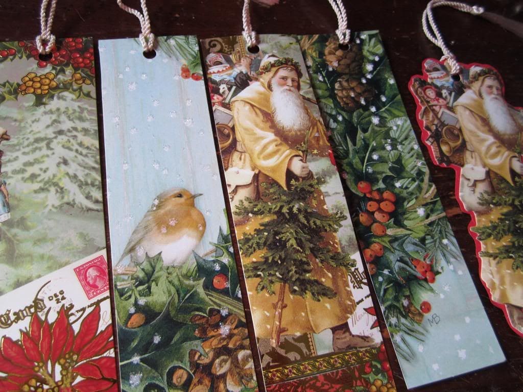 Vintage Christmas Card Bookmarks