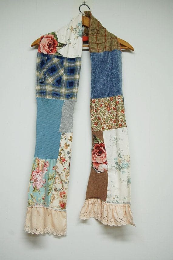 Vintage-Inspired Patchwork Scarf