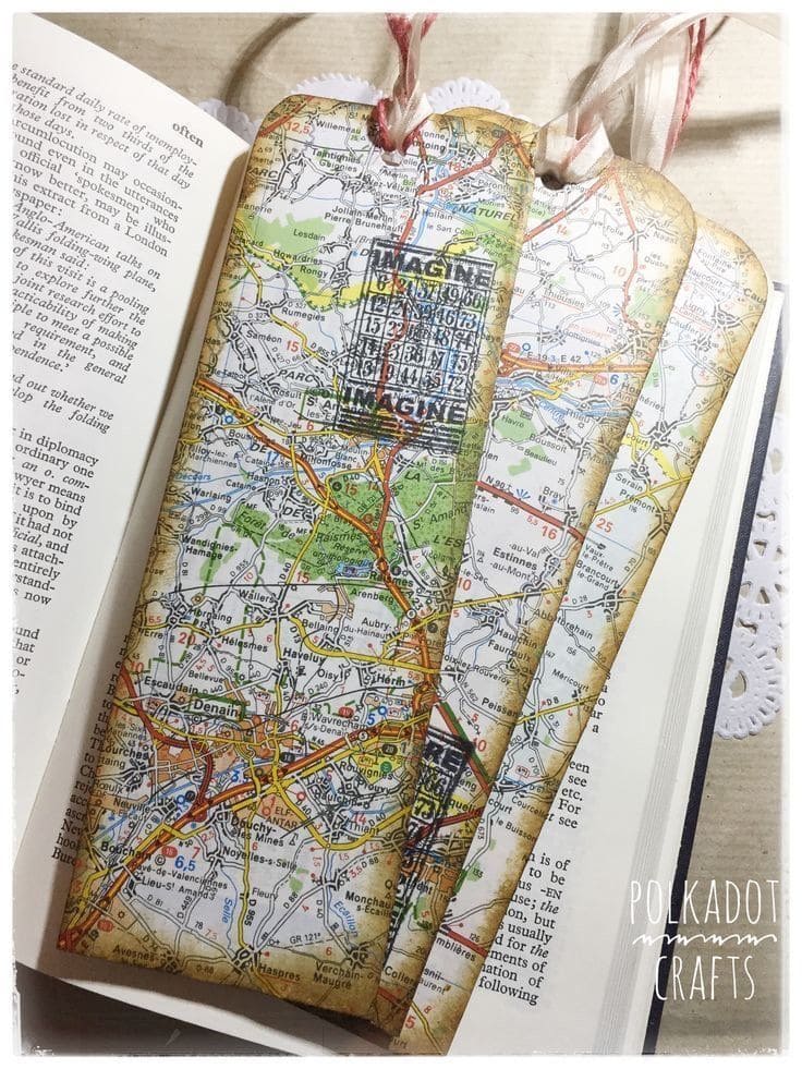 Vintage Map Bookmarks