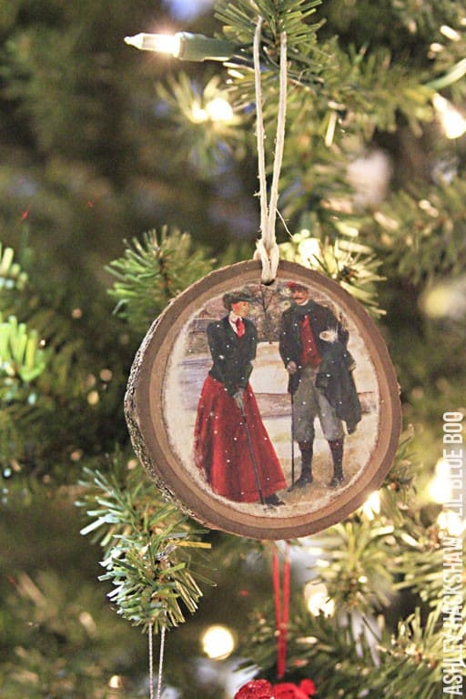Vintage Wood Slice Ornament