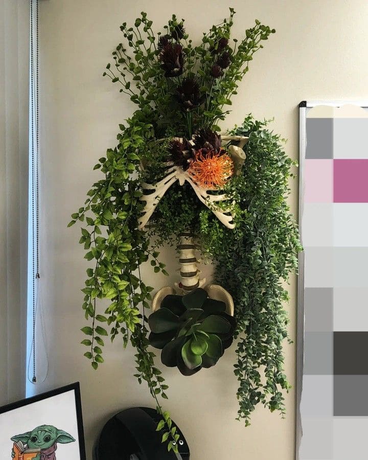 Wall-Mounted Skeleton Garden Display