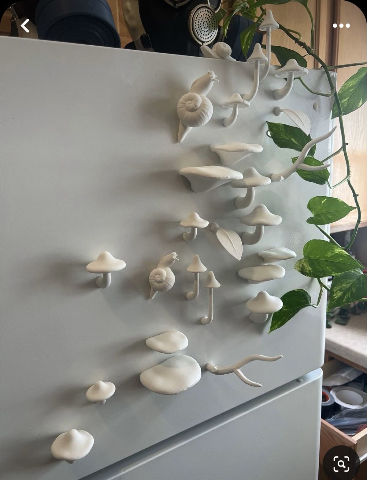 Whimsical Mushroom Clay Magnets