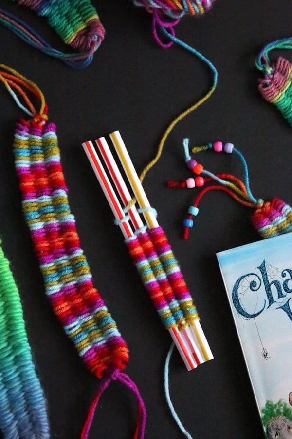 Yarn Weaving with Drinking Straws