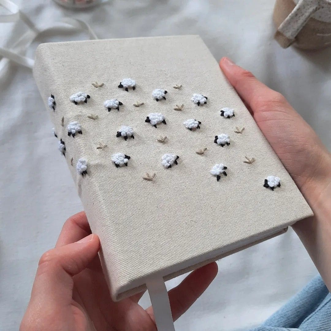 Adorable Sheep Notebook Embroidery