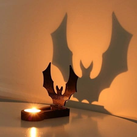 Bat Candle Shadow Silhouette Halloween Decoration