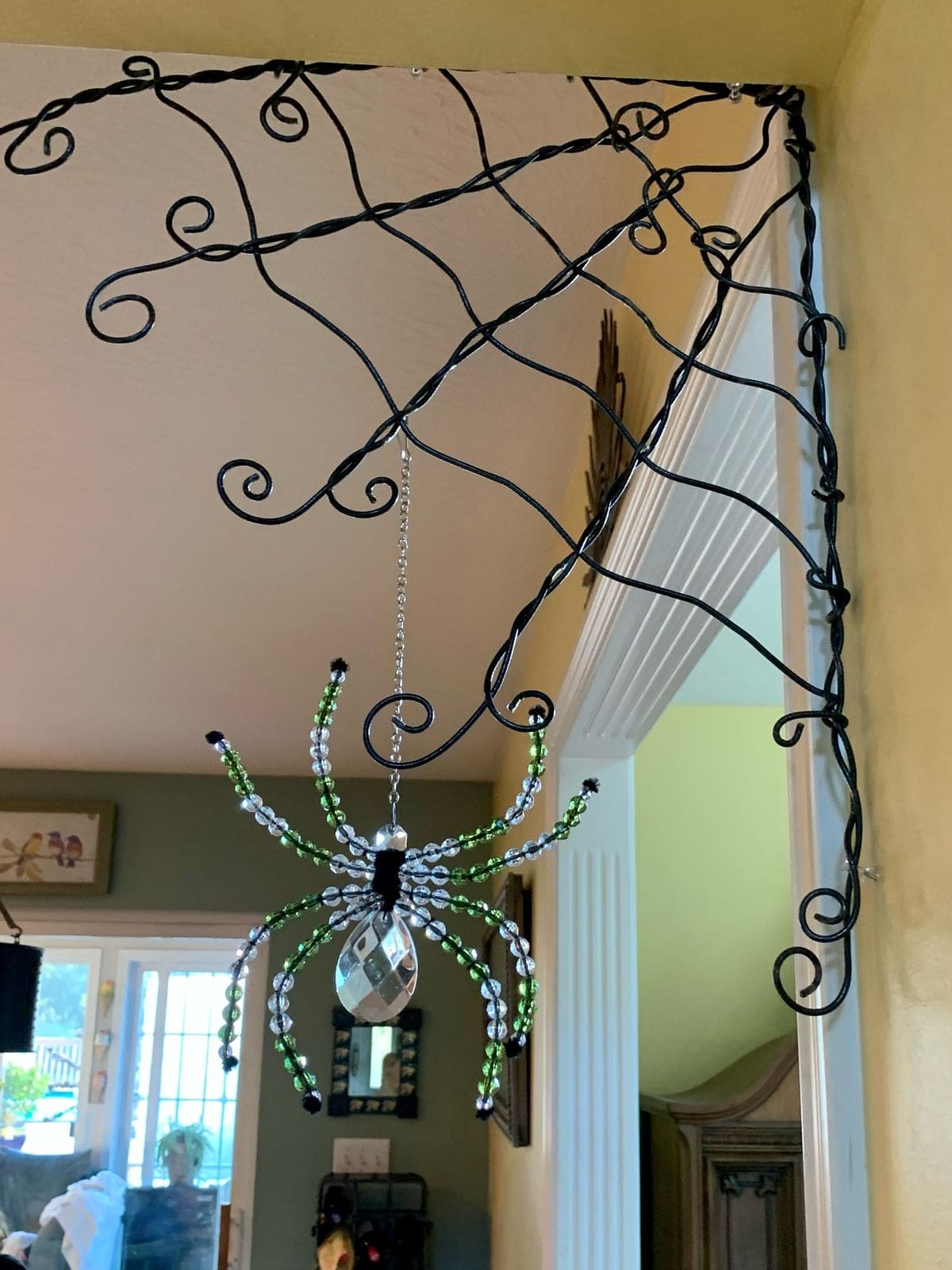 Beaded Spiderweb Suncatcher Idea