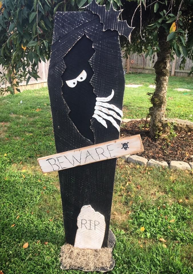“Beware” Coffin Silhouette