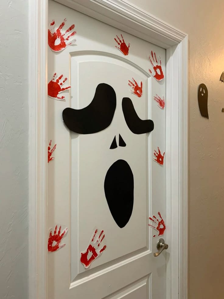Bloody Ghost Face Door