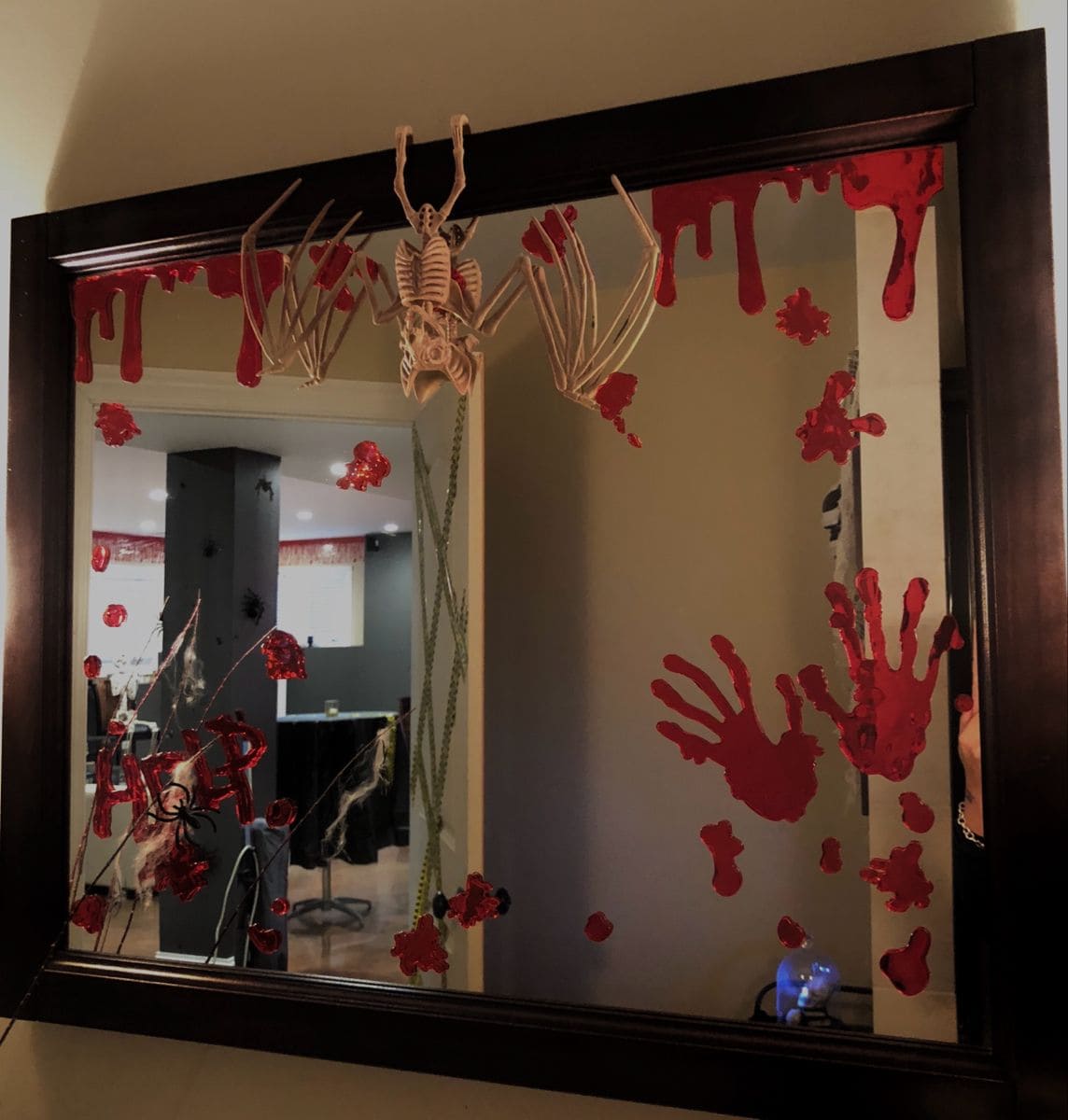 Bloody Handprint Horror Mirror
