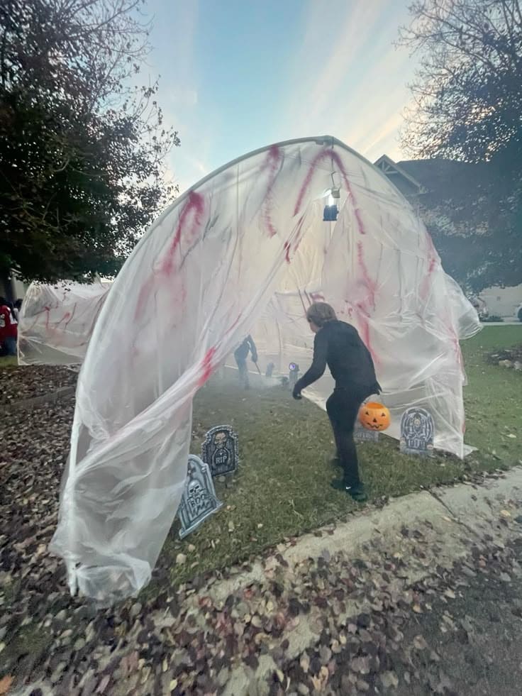 Bloody Plastic Sheet Haunted Tunnel