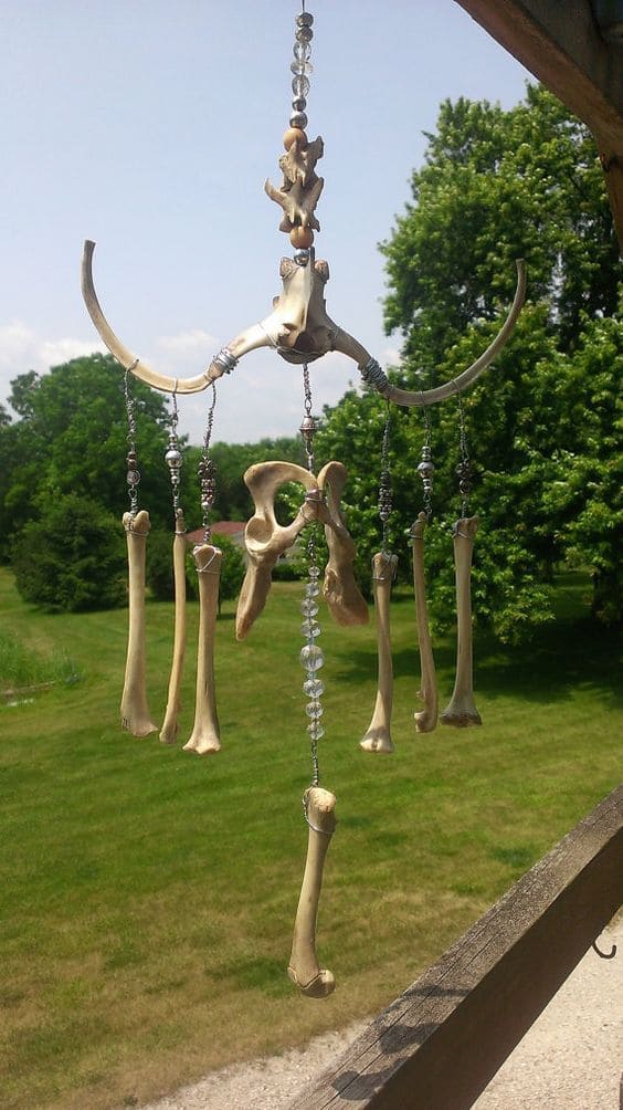 Bone and Bead Gothic Wind Chime