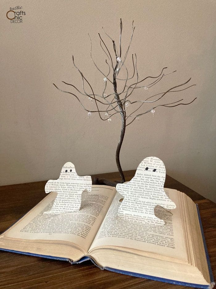 Book Page Ghosts on an Open Book Display