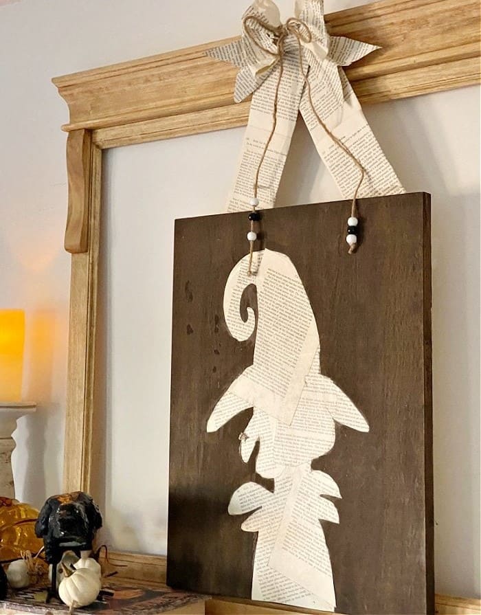Book Page Witch Silhouette Sign