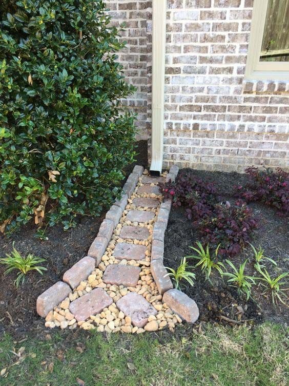 Brick-Lined Gutter Waterway