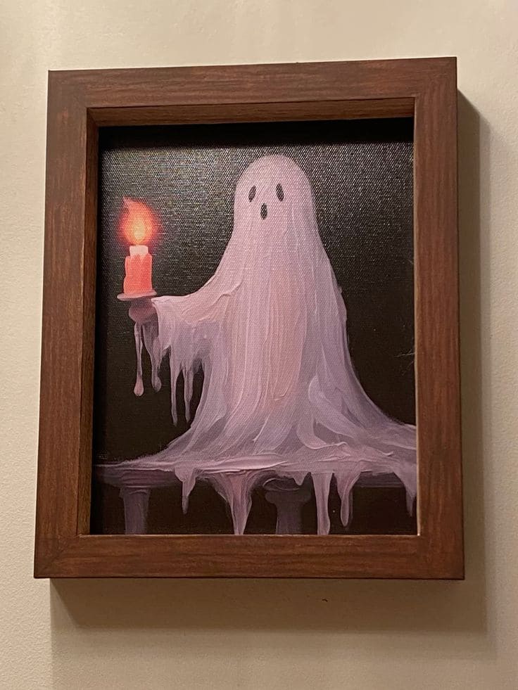 21 Charming Framed Ghost Ideas to Haunt Your Halloween Wall