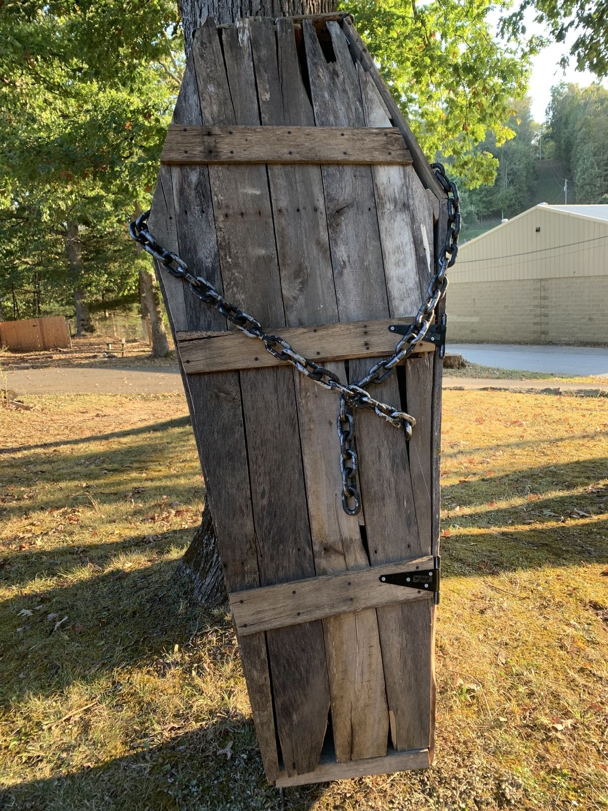 Chained Wooden Coffin