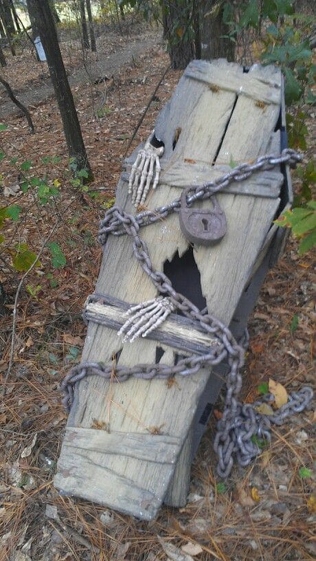 Chained and Locked Skeleton Coffin