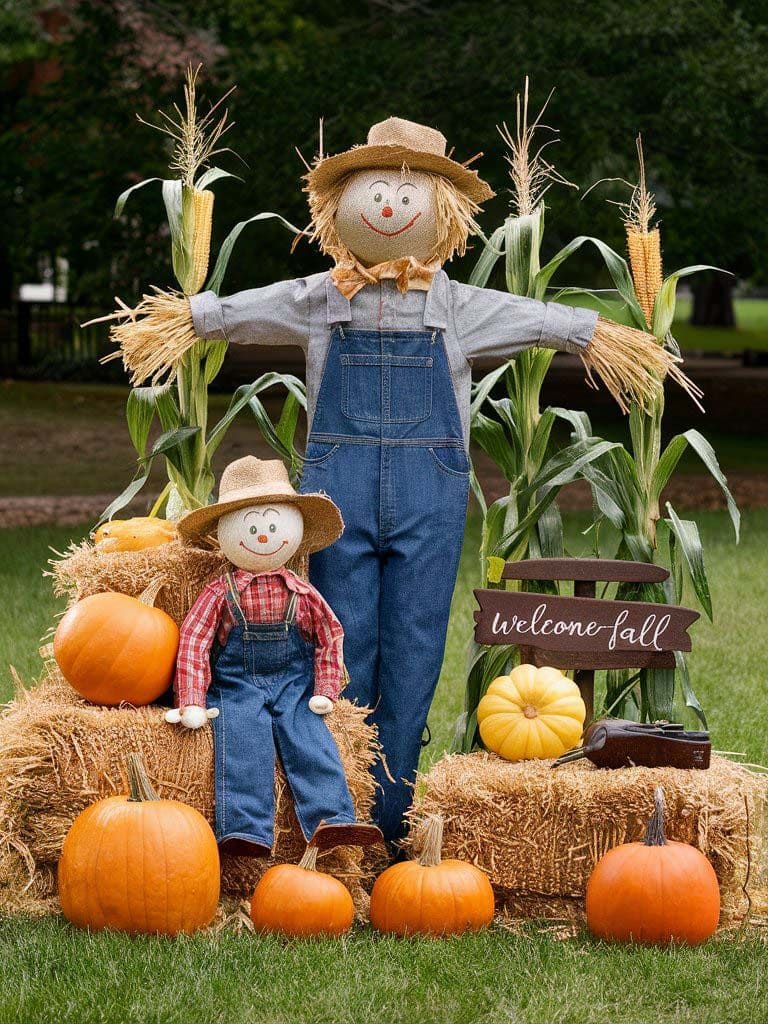 Classic Scarecrow Welcome Display