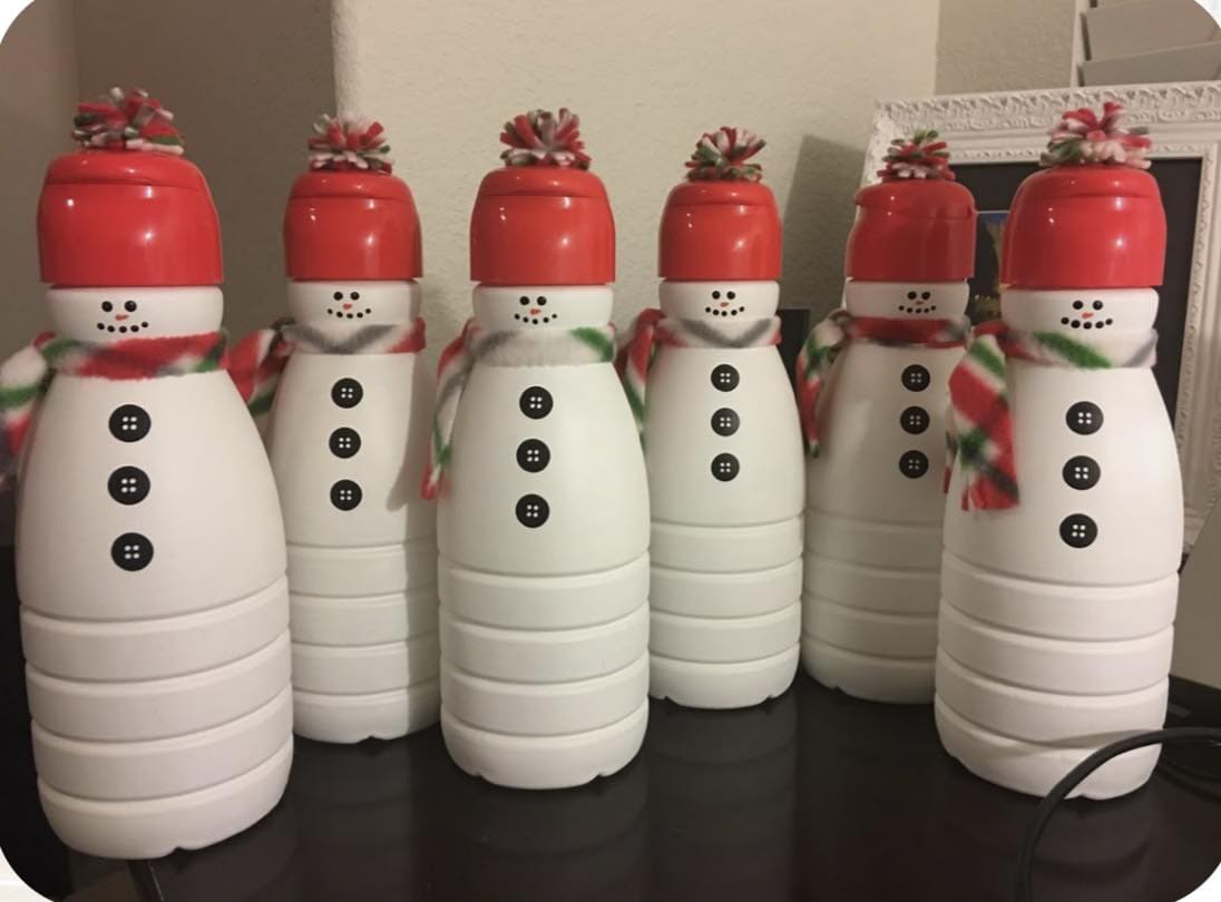 Classic Snowman Bottle with Button Detail