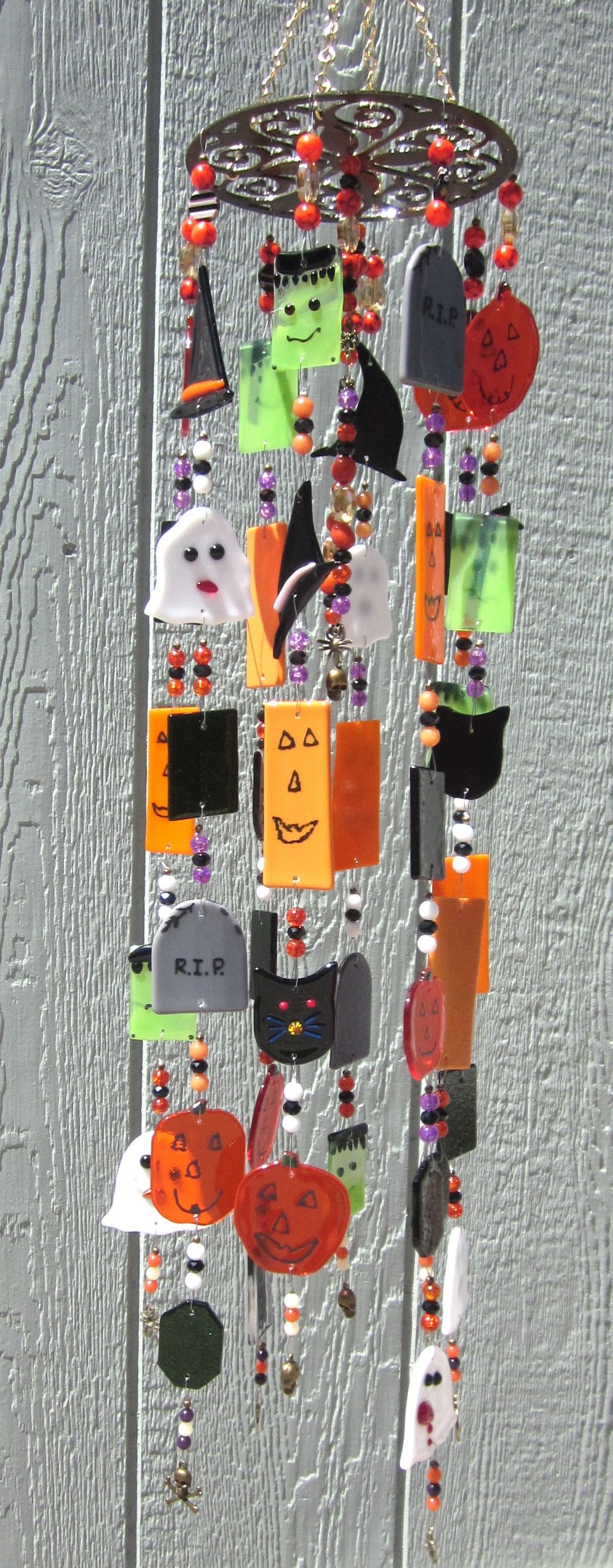 Colorful Halloween Character Wind Chime