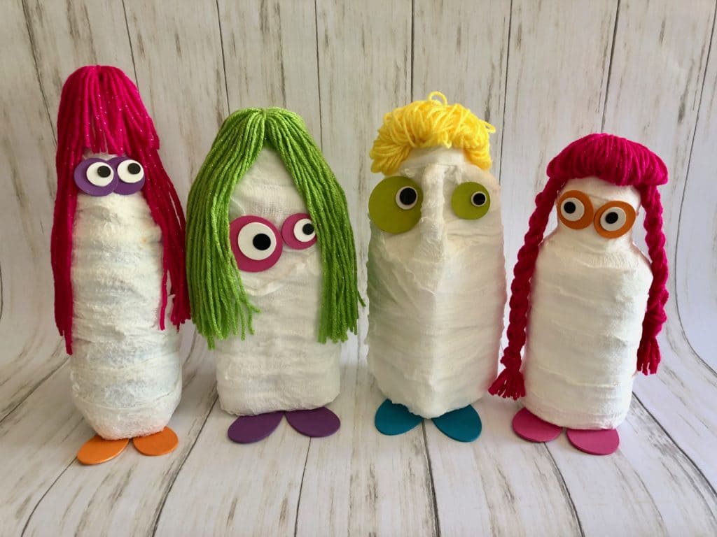 Colorful Mummy Milk Jug Family