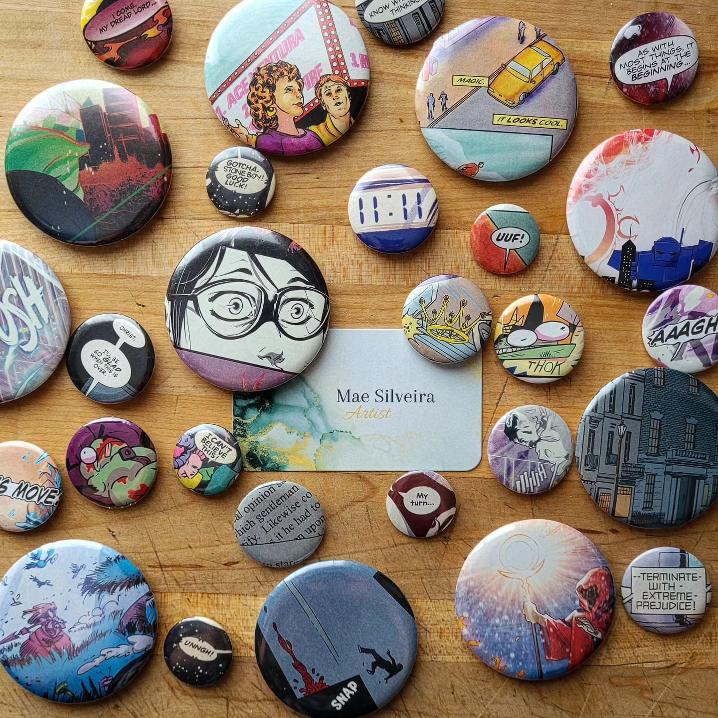 Comic Book Buttons