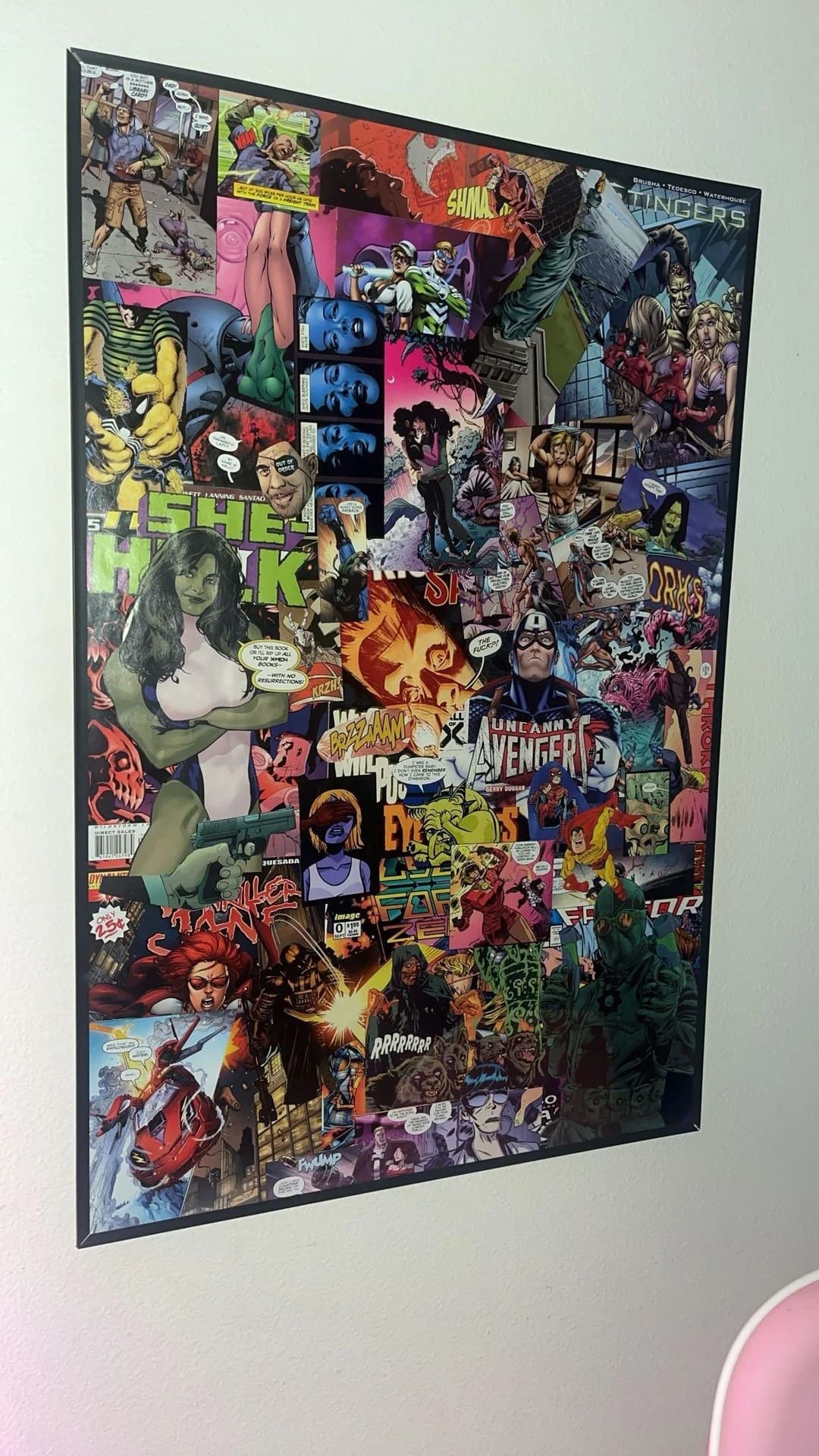 Comic Book Collage Wall Art