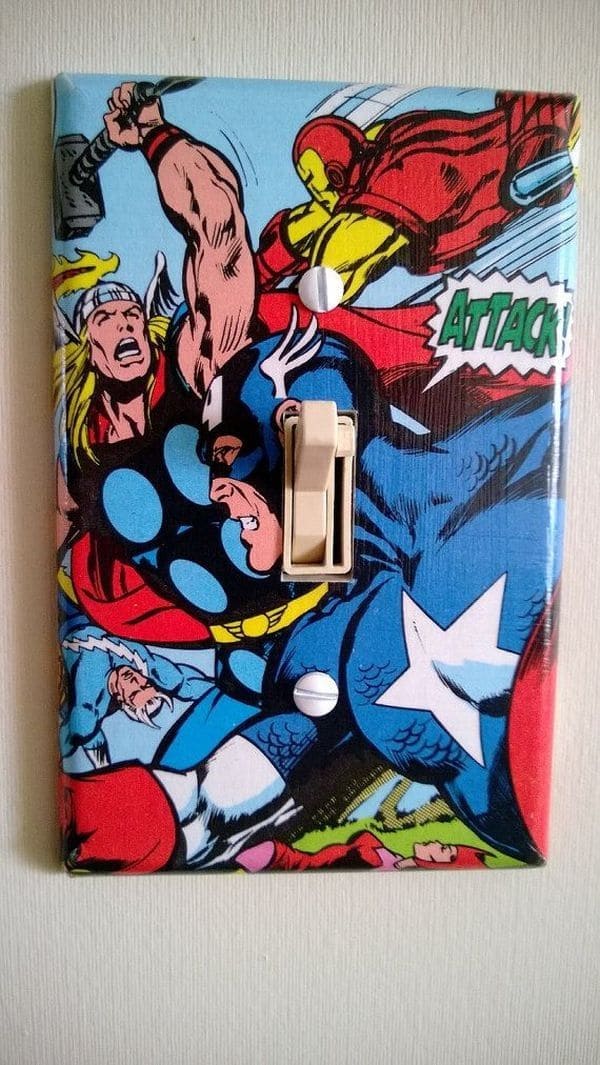 Comic Book Light Switch Cover