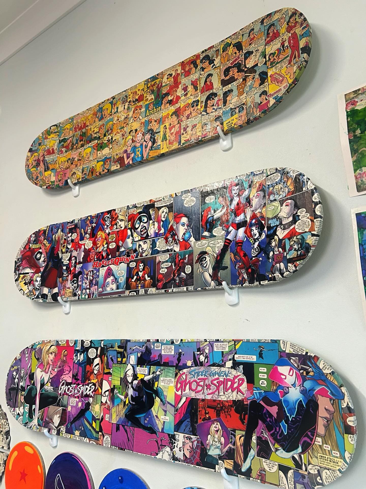 Comic Collage Skateboard Wall Art